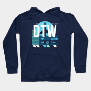 Detroit (DTW) Airport // Sunset Baggage Tag Hoodie